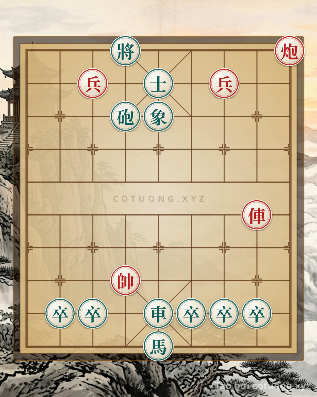 Thế cờ: Red Cannon 'Shooting the Belly' Black General: Masterful Counterattack Strategy in Chinese Chess — Cờ Tướng Online