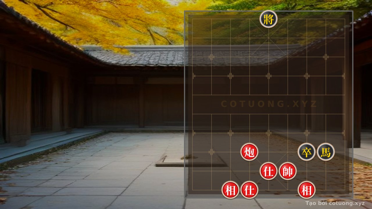 Thế cờ: Red General's Checkmate: Shattering the Black Camp in 5 Moves — Cờ Tướng Online