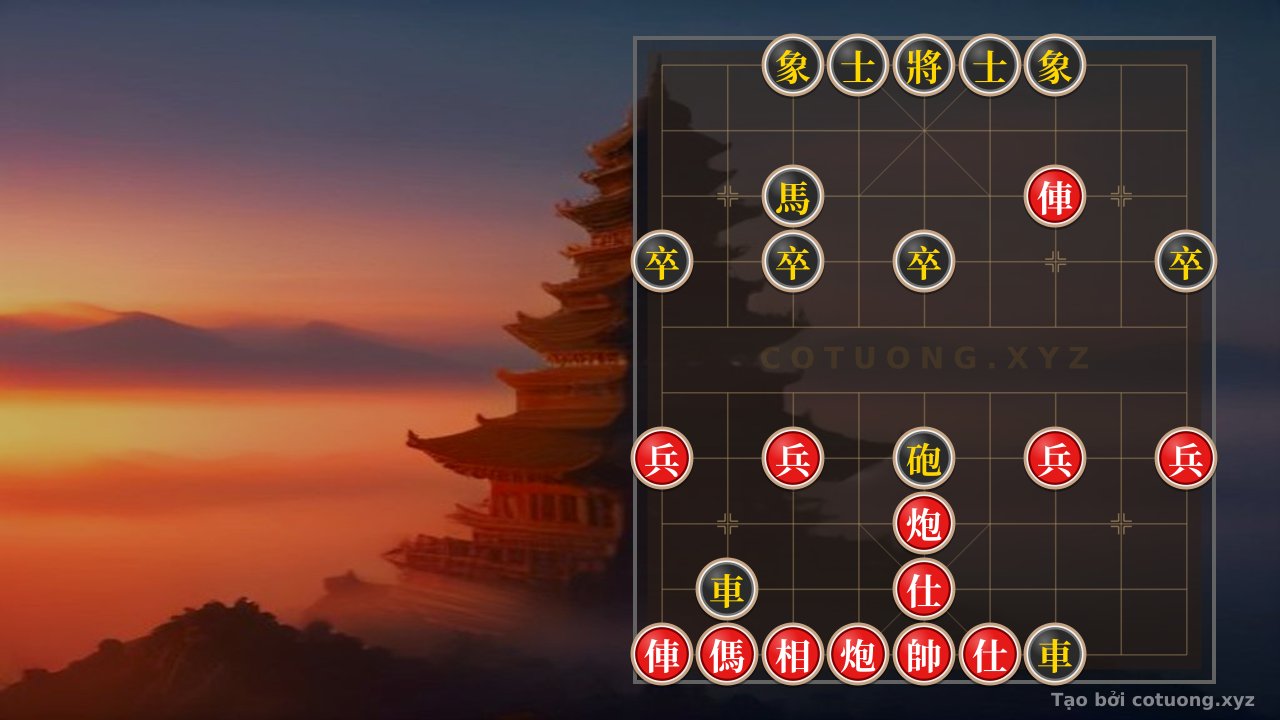 Thế cờ: Endgame Scenario: 2 Chariots, 2 Cannons, 1 Horse, 4 Pawns, 2 Advisors, 2 Elephants vs. 2 Chariots, 1 Cannon, 1 Horse, 4 Pawns, 2 Advisors, 2 Elephants - Extremely Profound — Cờ Tướng Online