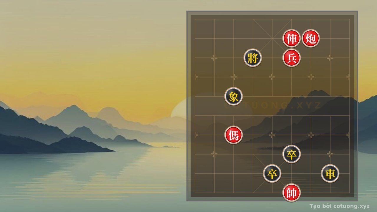 Thế cờ: Xiangqi: Red Chariot on File 4 Checkmates Black General in 3 Moves - Exclusive Strategy — Cờ Tướng Online