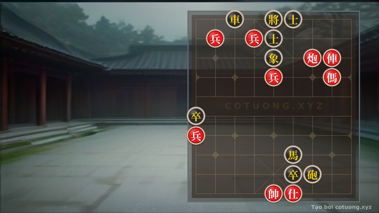 Thế cờ: Xiangqi Mastery: The Rook-Cannon-Horse 4-Piece vs. Rook-Cannon-Horse 2-Piece - A Legendary Battle from the Chessboard Village — Cờ Tướng Online