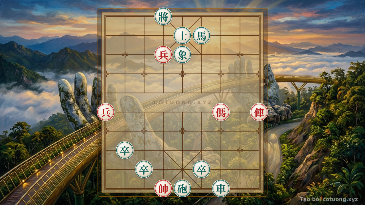 Thế cờ: Xiangqi Opening: Red Rook 1 Attacks Straight, Who Has the Escape? — Cờ Tướng Online