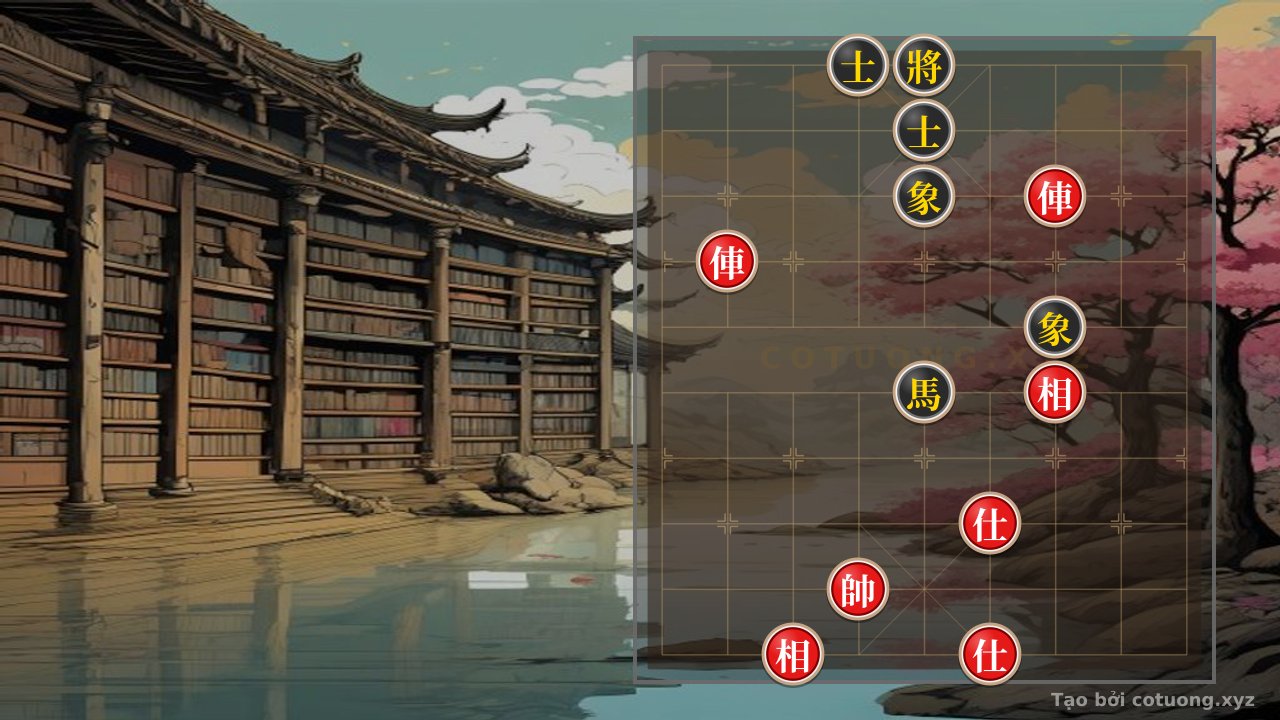 Thế cờ: Xiangqi Master's Secret: When Two Red Rooks Face a Black Horse in a Balanced Position — Cờ Tướng Online