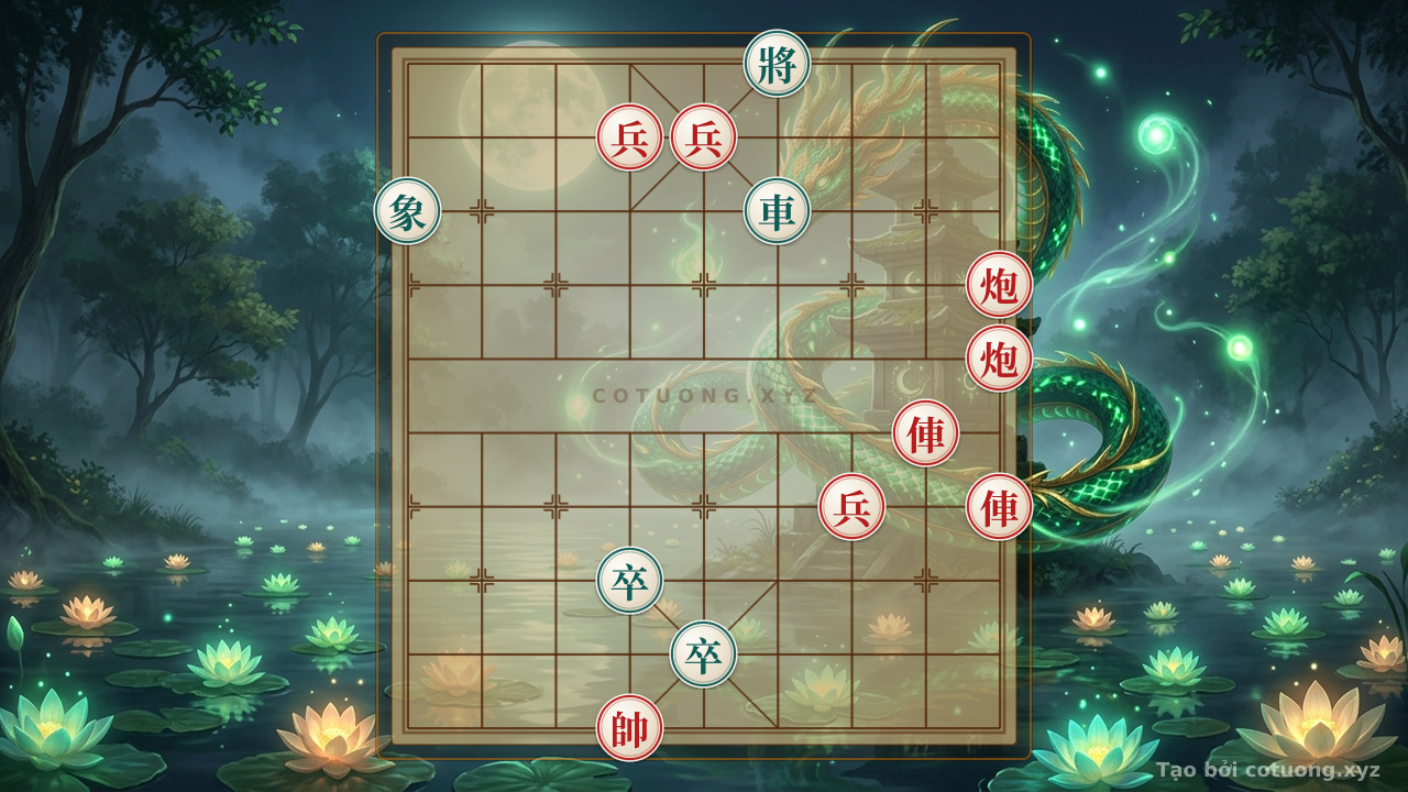 Thế cờ: THE 'BLACK CANNON' STRATEGY – A LESSON ON FORCING THE BLACK KING INTO THE CENTER IN 3 MOVES — Cờ Tướng Online