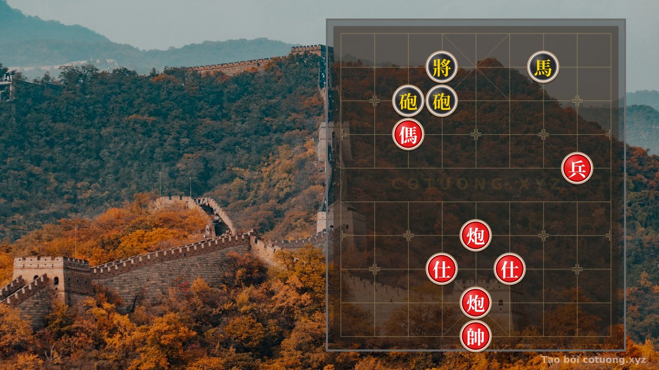 Thế cờ: Masterstroke Insight: When Two Red Cannons and a Red Pawn Become Divine Talent – The Legendary General's Move That Overwhelms the Black King — Cờ Tướng Online