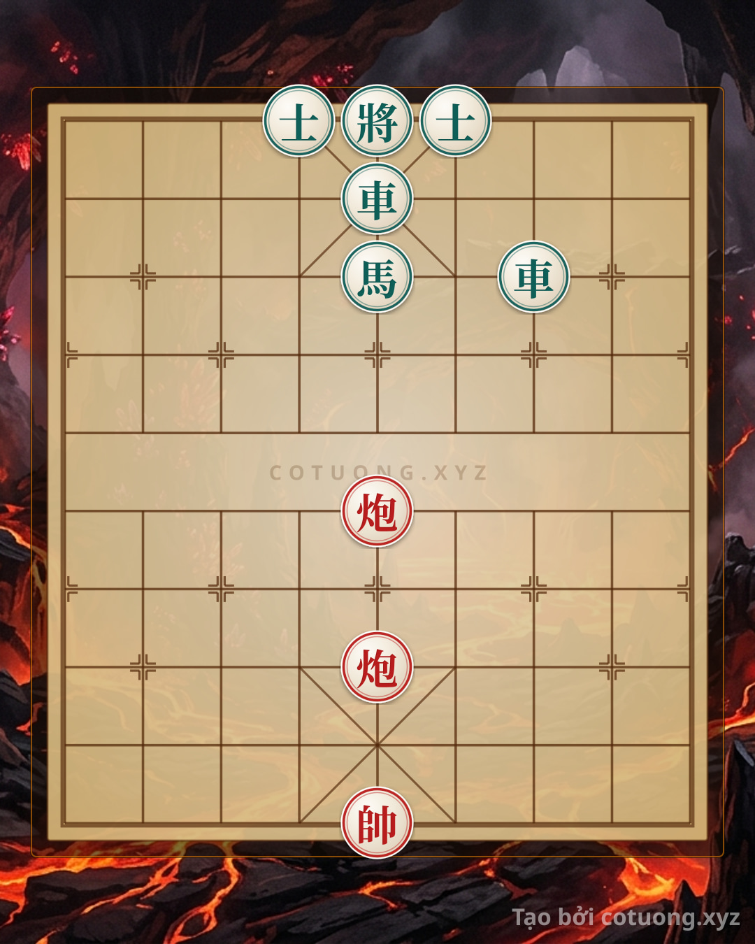 Thế cờ: Xiangqi 'Sát Pháp' - Red Wins with 2 Cannons, Black Falls into 'Hãm Lộ' — Cờ Tướng Online