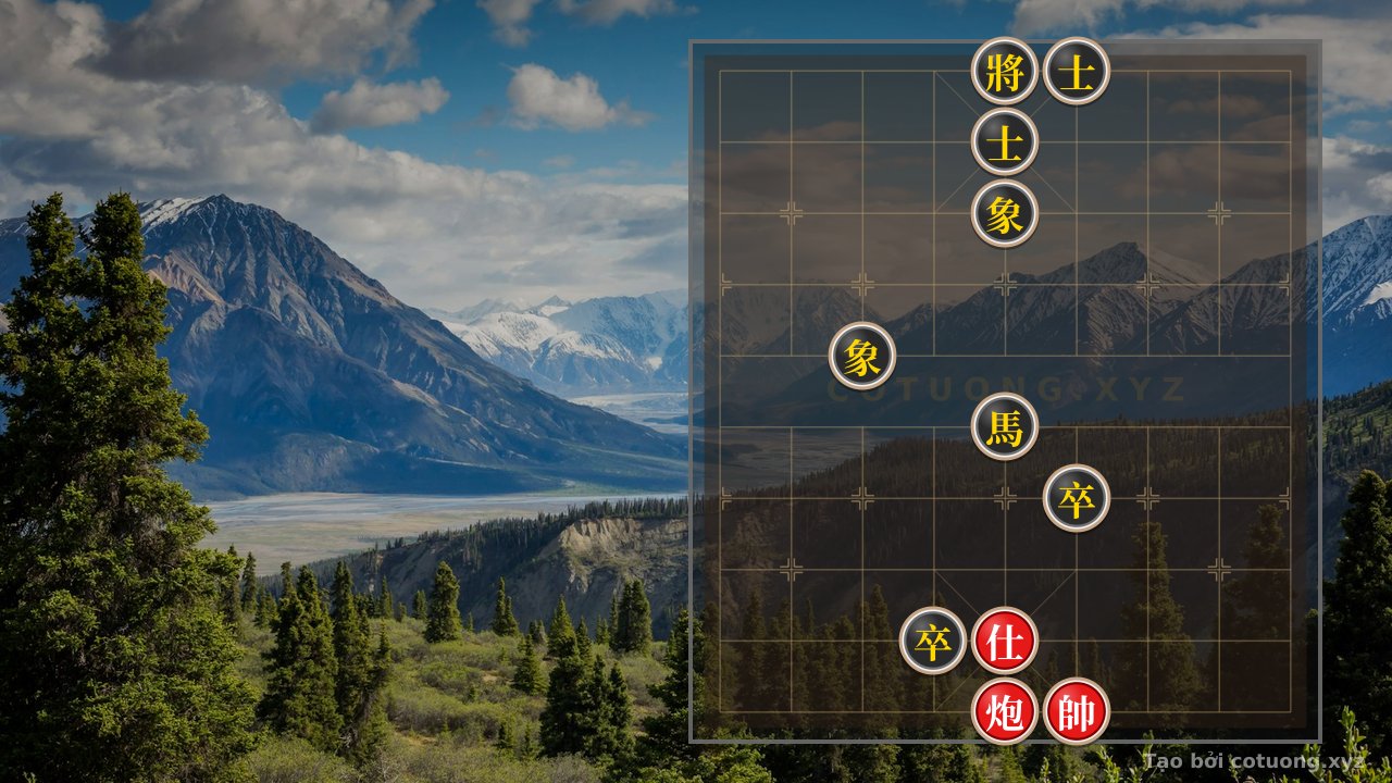 Thế cờ: Hidden Xiangqi: The Lonely Cannon and the Trap of the Two Black Horses - Can Red Escape the Siege? — Cờ Tướng Online