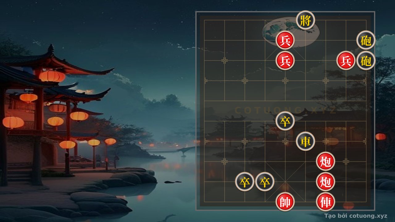 Thế cờ: Xiangqi: Red vs Black - Strategy with Rook vs Cannon, Pawn Shoots General — Cờ Tướng Online