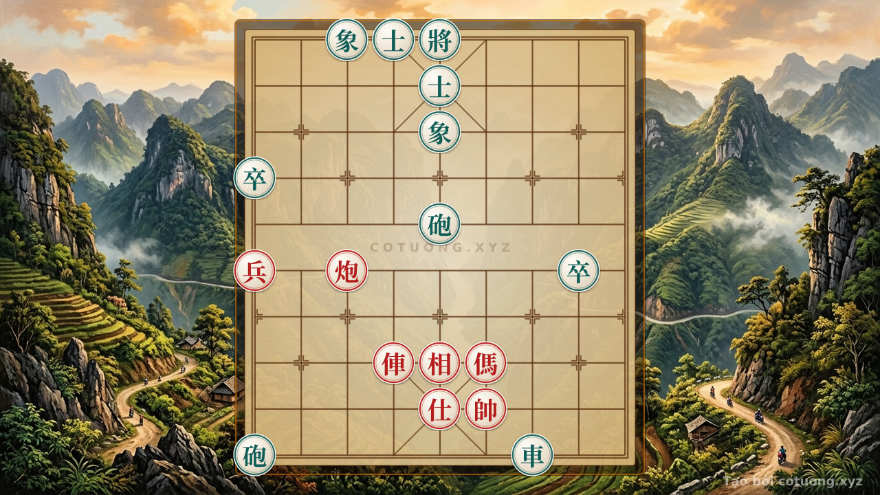 Thế cờ: Tactical Insight: Red Chariot vs Black Cannon - Xiangqi 1/10 — Cờ Tướng Online