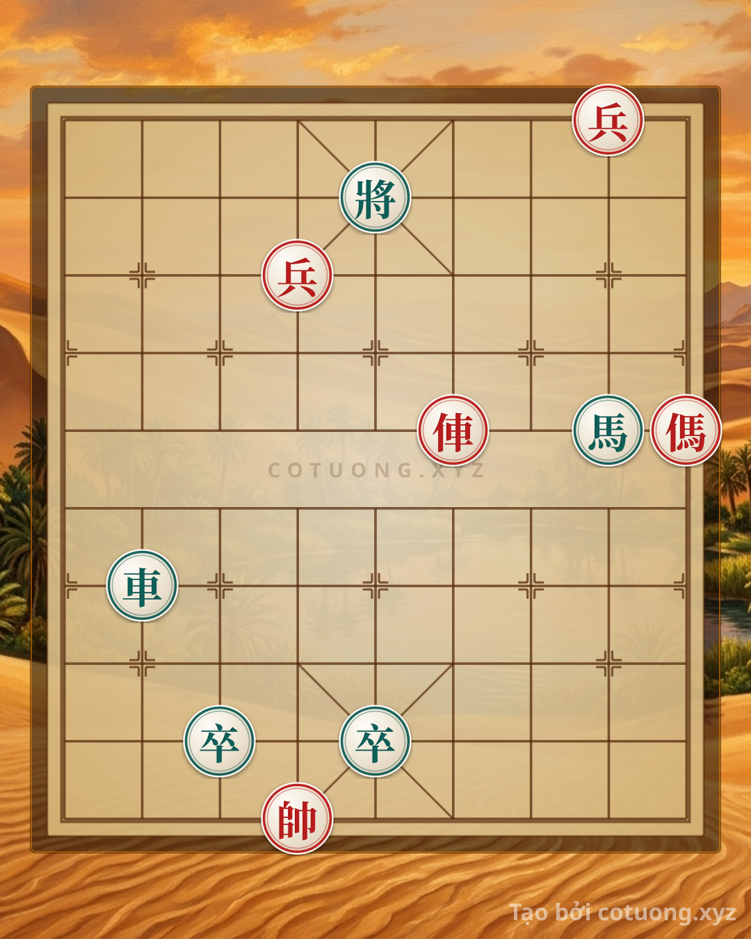 Thế cờ: Xiangqi: The Red Army's Sudden Strike, Black Rook Trapped - Extremely Dangerous Tactics — Cờ Tướng Online