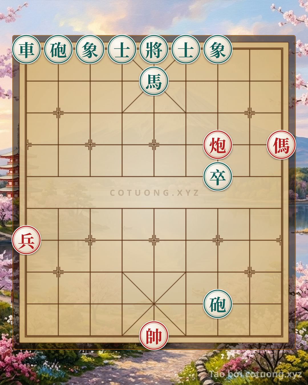 Thế cờ: Classic Checkmate: Red Rook vs. Black 2 Cannons - The Unmissable Endgame Strategy — Cờ Tướng Online
