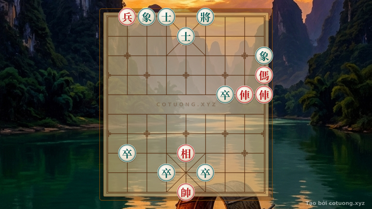 Thế cờ: Xiangqi: Red's Strategic Victory Over Black in 5 Moves - Checkmate Tactics — Cờ Tướng Online