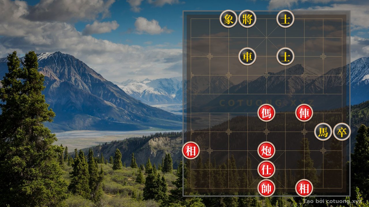 Thế cờ: Classic Checkmate: When the Red Rook-Cannon-Horse Faces the Black Rook-Horse Lock - Chess Tactics from AI Master for Free Online Play — Cờ Tướng Online