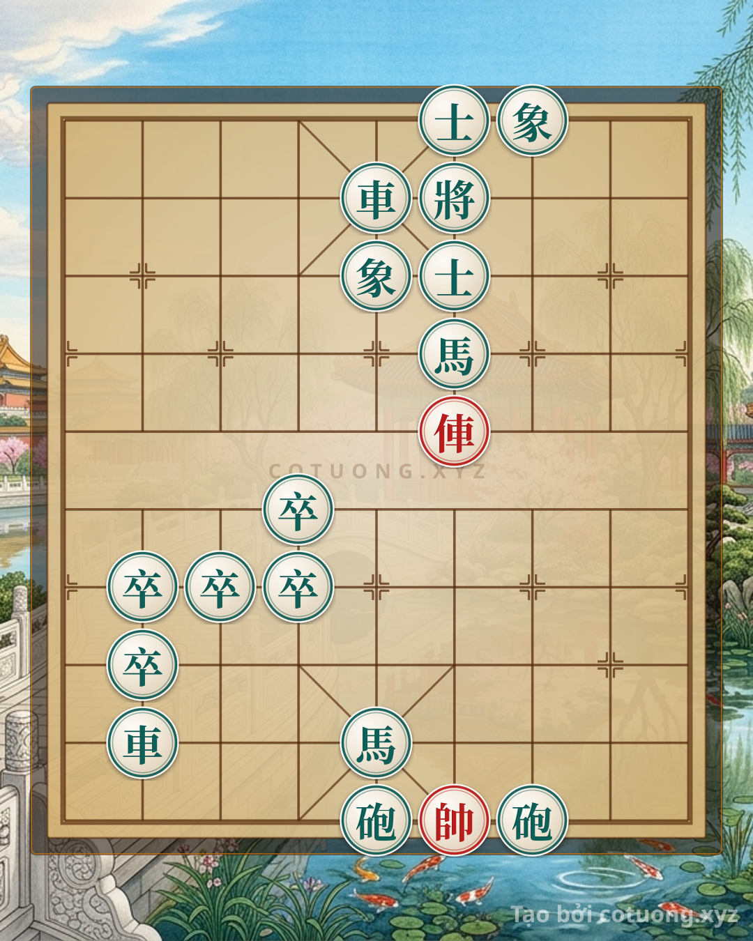 Challenge: Xiangqi: Master Strategy - Red Chariot Retreats to 4th Rank 5, Defeats Black's Double Horse - Can you solve it?