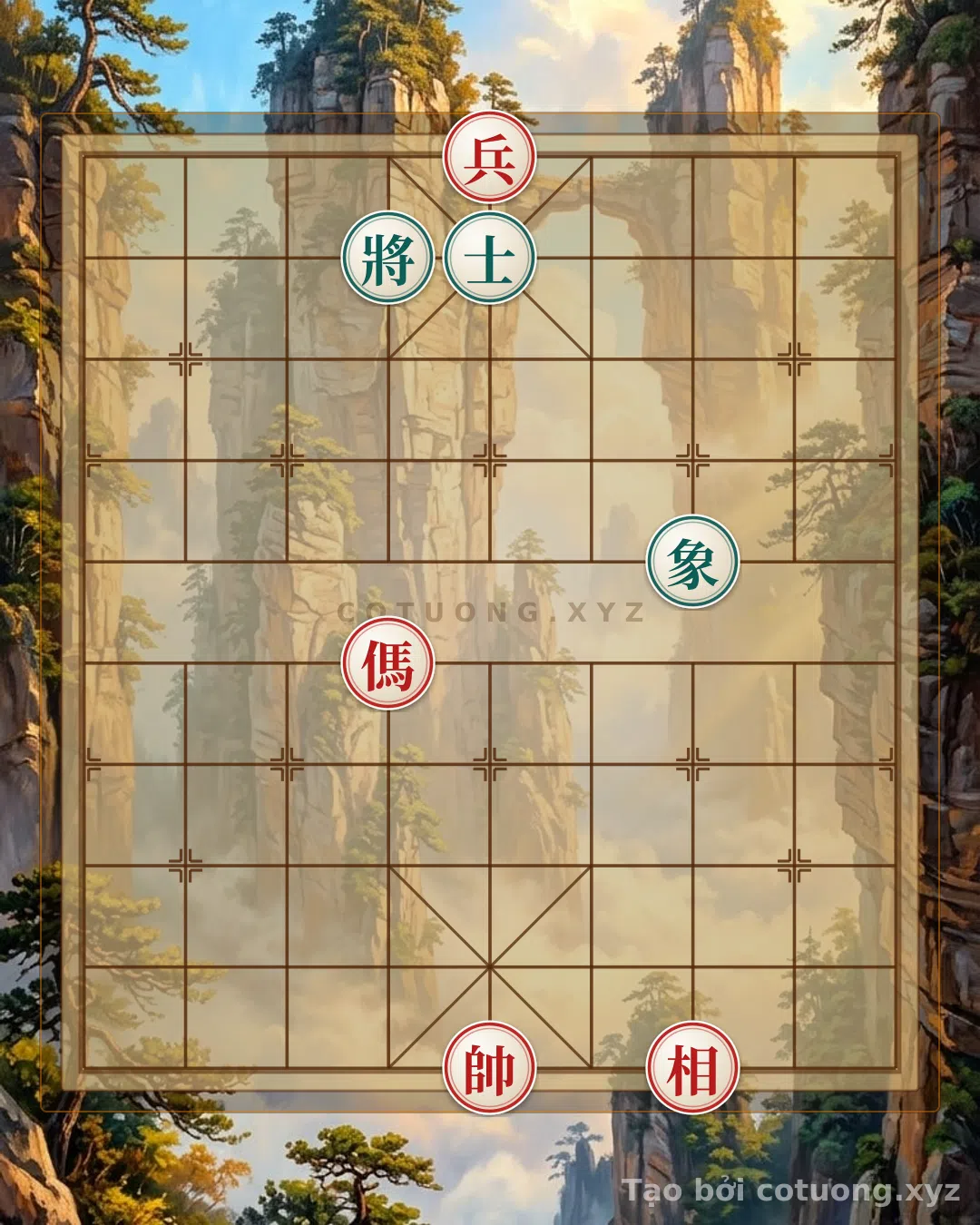 Challenge: Red Pawn on File 5 - The Lonely Journey: When a Piece Becomes a Mirror of Life and Death | Vietnamese Chess Tactics 6/10 - Can you solve it?