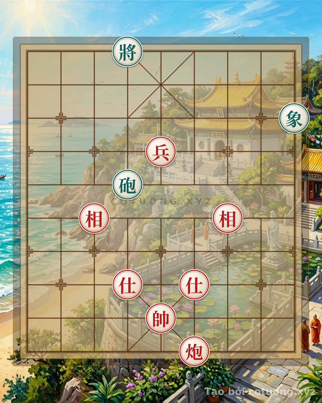 Thế cờ: Red General Takes Command: Checkmate the Black General in 5 Moves — Cờ Tướng Online