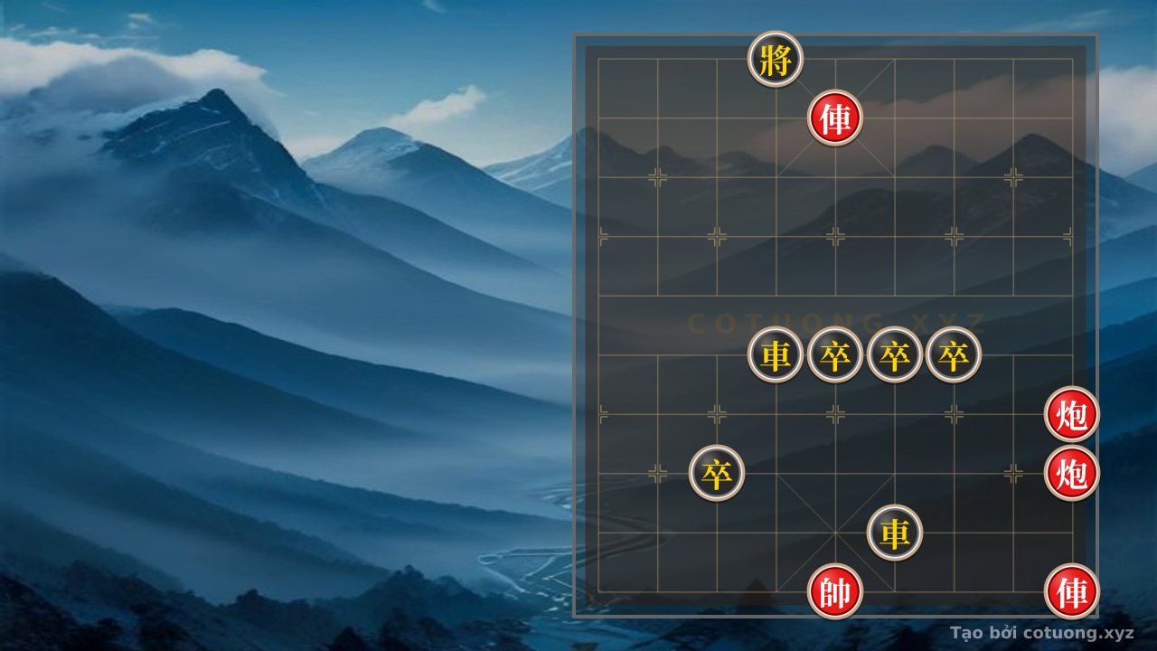 Thế cờ: Red General's Checkmate: Black Chariot Exposed on the 5th Rank and Red Cannon Exposed on the 4th Rank - Tactical Battle Strategy — Cờ Tướng Online