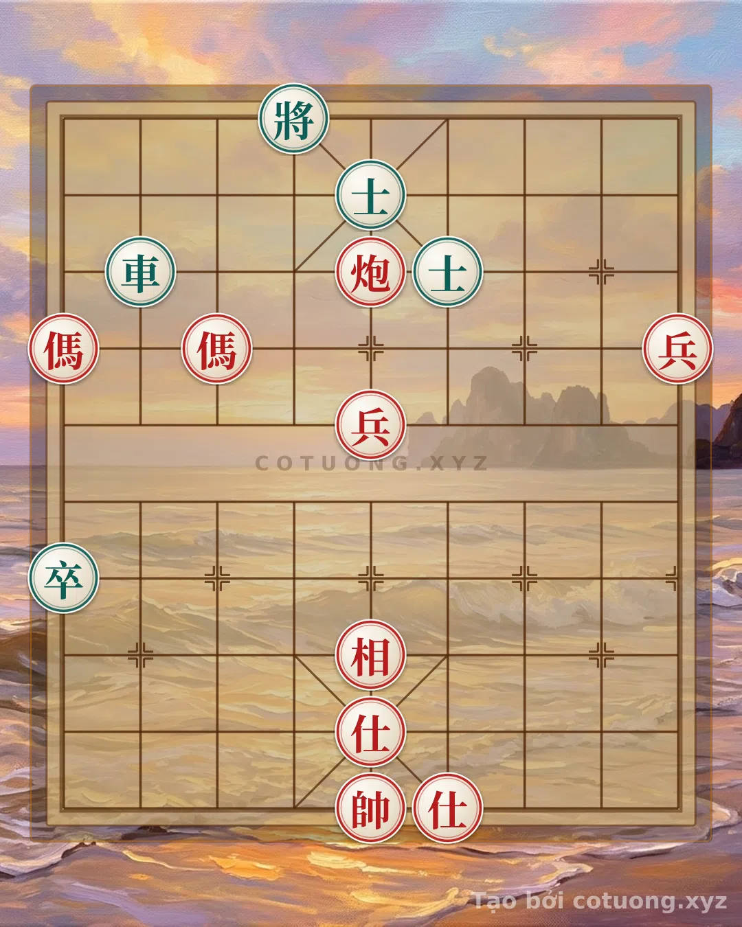 Thế cờ: Xiangqi AI: Red's Opening with Interlocking Horses, Black's Empty Cannon Counterattack — Cờ Tướng Online