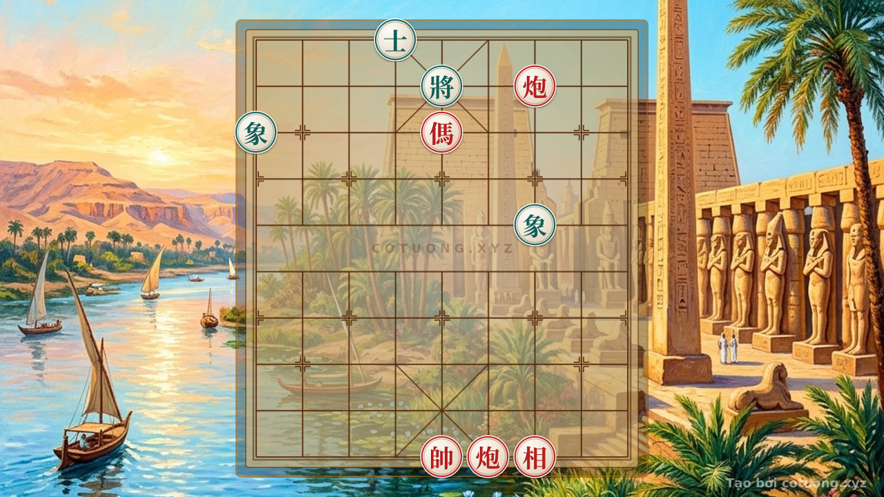 Thế cờ: Red General Wins: Red Cannon Shoots Black Advisor - Extremely Dangerous Tactics — Cờ Tướng Online
