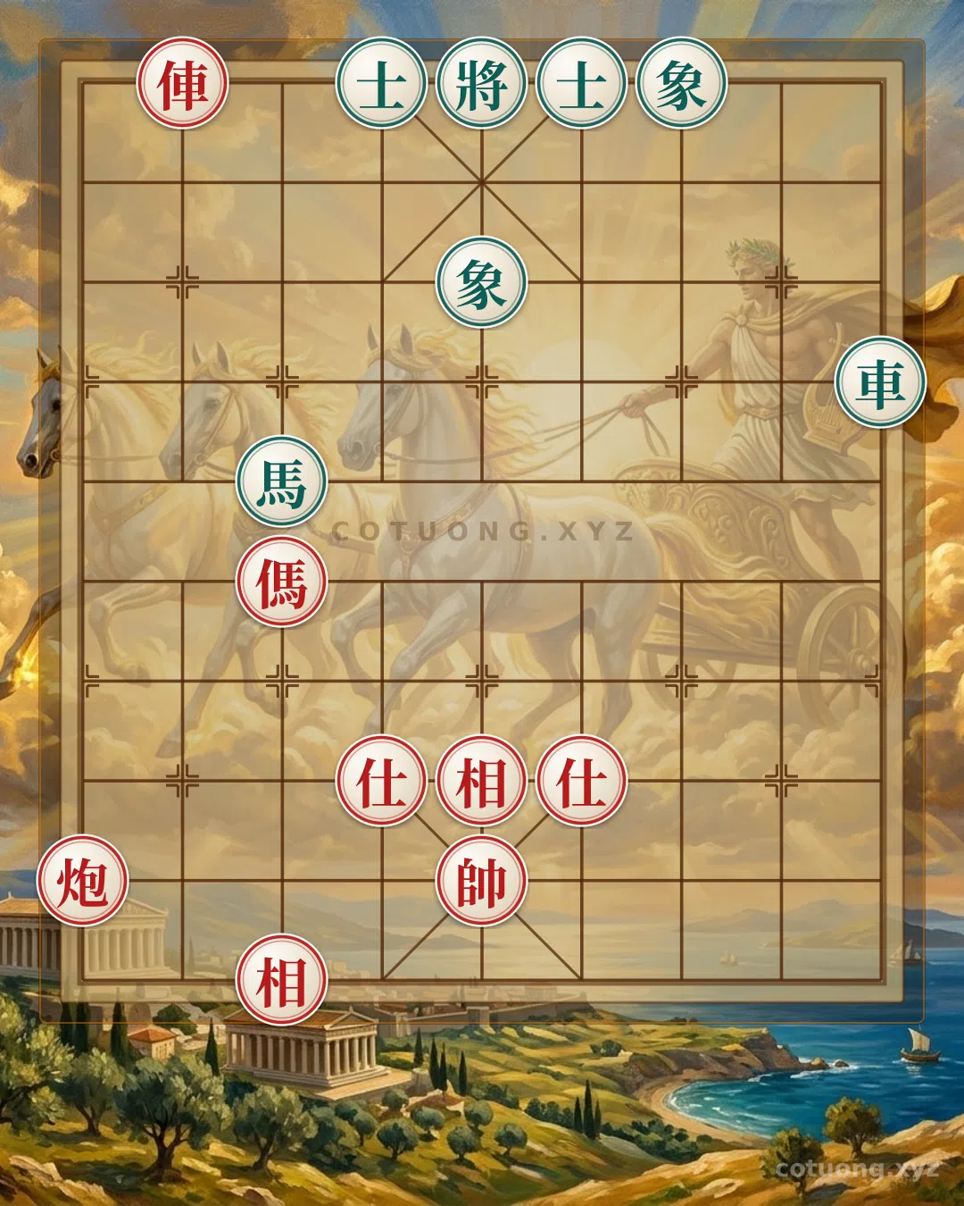 Thế cờ: The Art of the Trap: The Red Rook, Cannon, and Horse - When Art Meets Victory in Xiangqi Tactics — Cờ Tướng Online