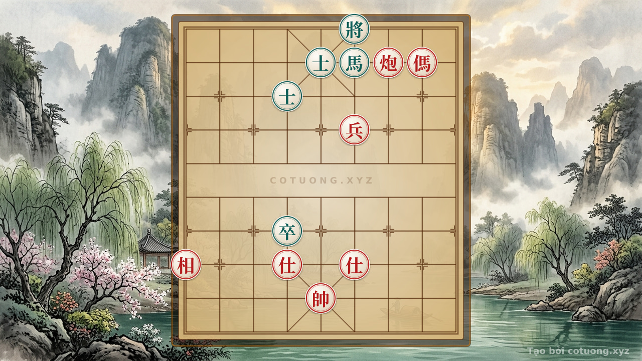 Thế cờ: Cờ Tướng Đỉnh Cao: Pháo Đỏ Sát Trận, Tướng Đen Mắc Bẫy — Cờ Tướng Online