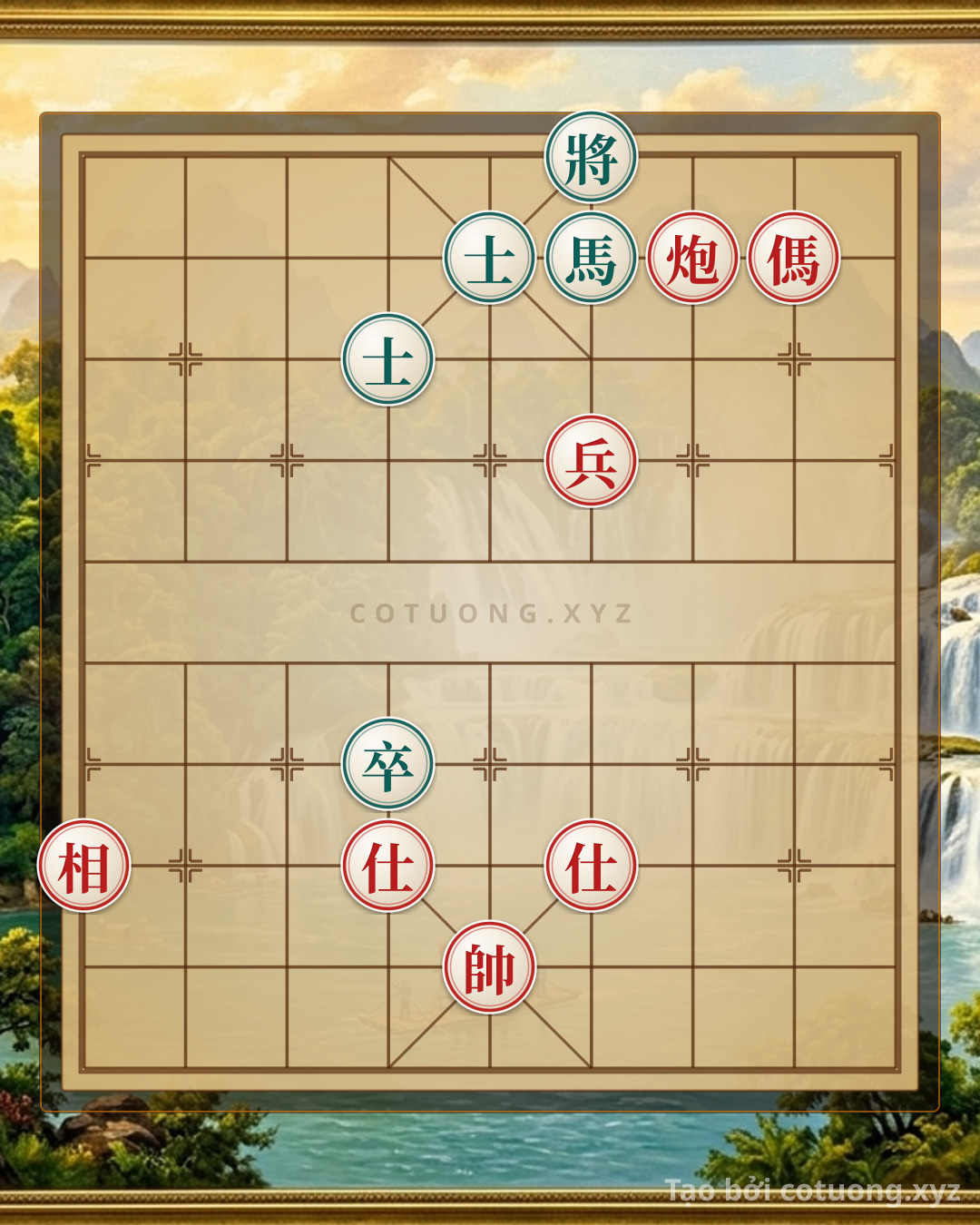 Challenge: Xiangqi Masterpiece: Red Cannon's Deadly Strike, Black General's Trap - Can you solve it?