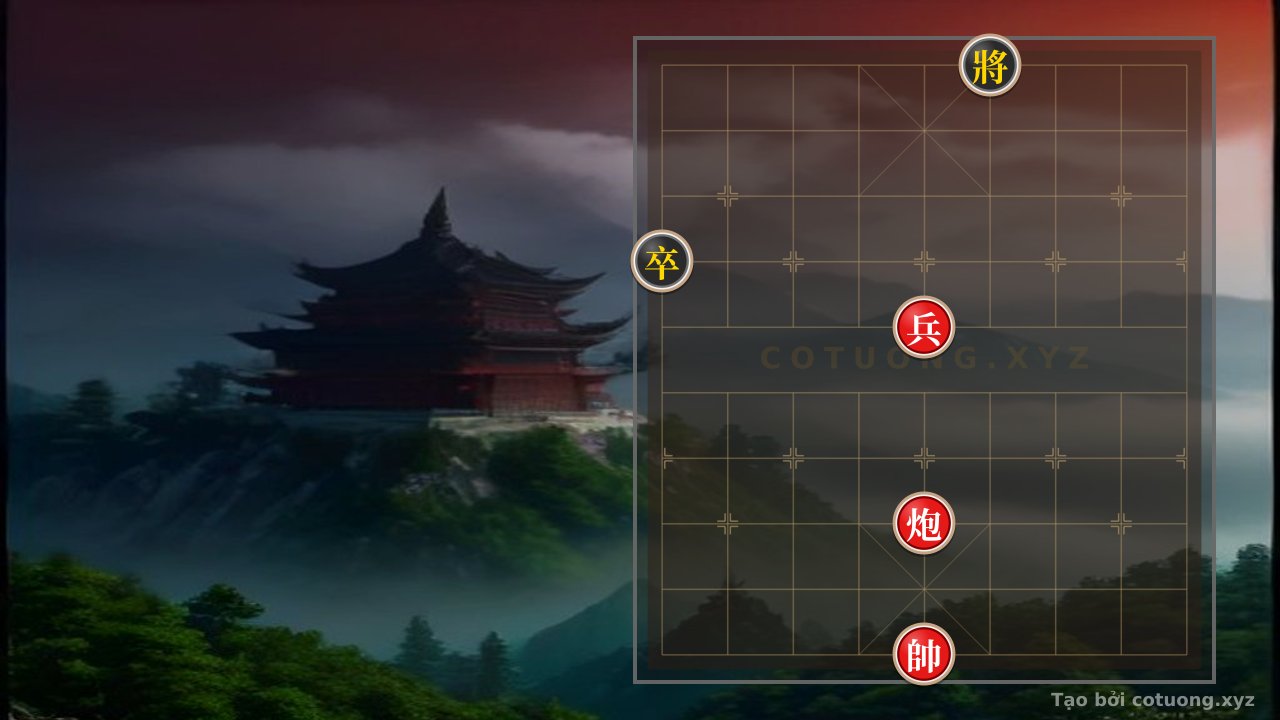 Thế cờ: Xiangqi Move: Red Cannon Exposed on the 5th Rank vs Black Pawn on the 1st Rank - Tactical Breakthrough in a Seemingly Harmless Formation — Cờ Tướng Online