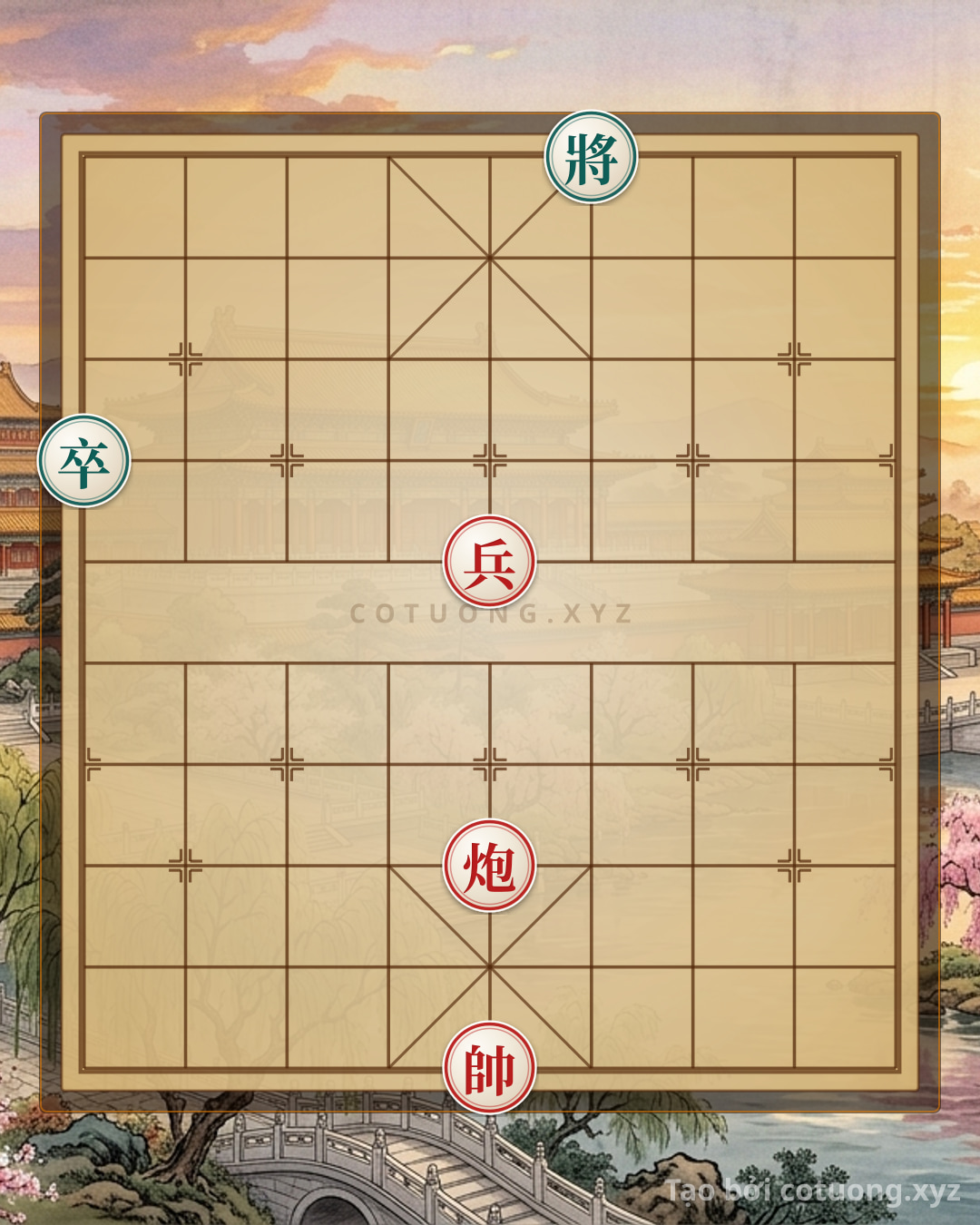 Challenge: Xiangqi Move: Red Cannon Exposed on the 5th Rank vs Black Pawn on the 1st Rank - Tactical Breakthrough in a Seemingly Harmless Formation - Can you solve it?