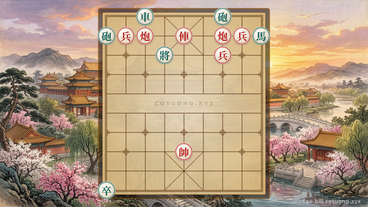 Thế cờ: Position 73: Black Rook on File 3, Rank 10 - Decisive Tactics in Chinese Chess — Cờ Tướng Online