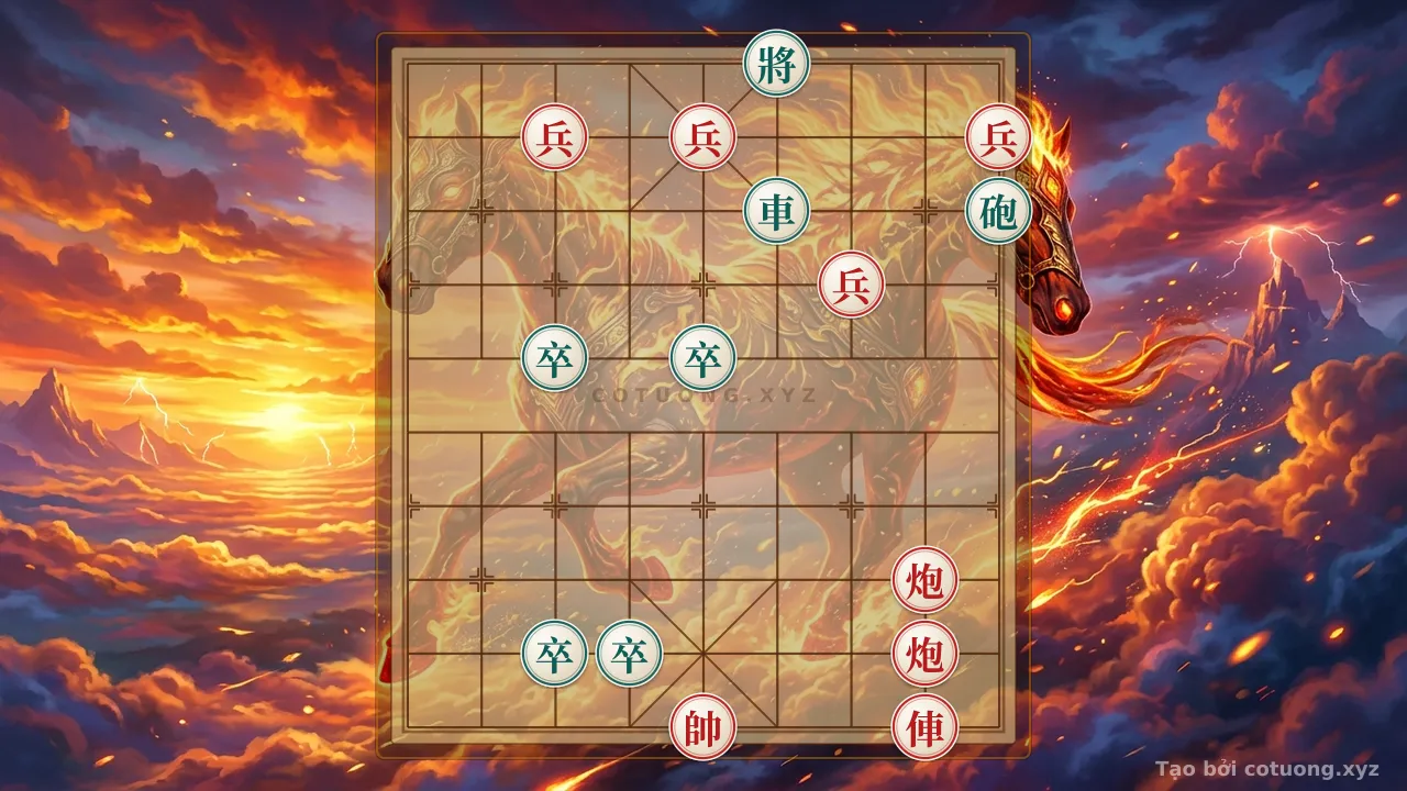 Thế cờ: Xiangqi 15C6: Mastering Counterattack Tactics in Double Rook Endgames — Cờ Tướng Online