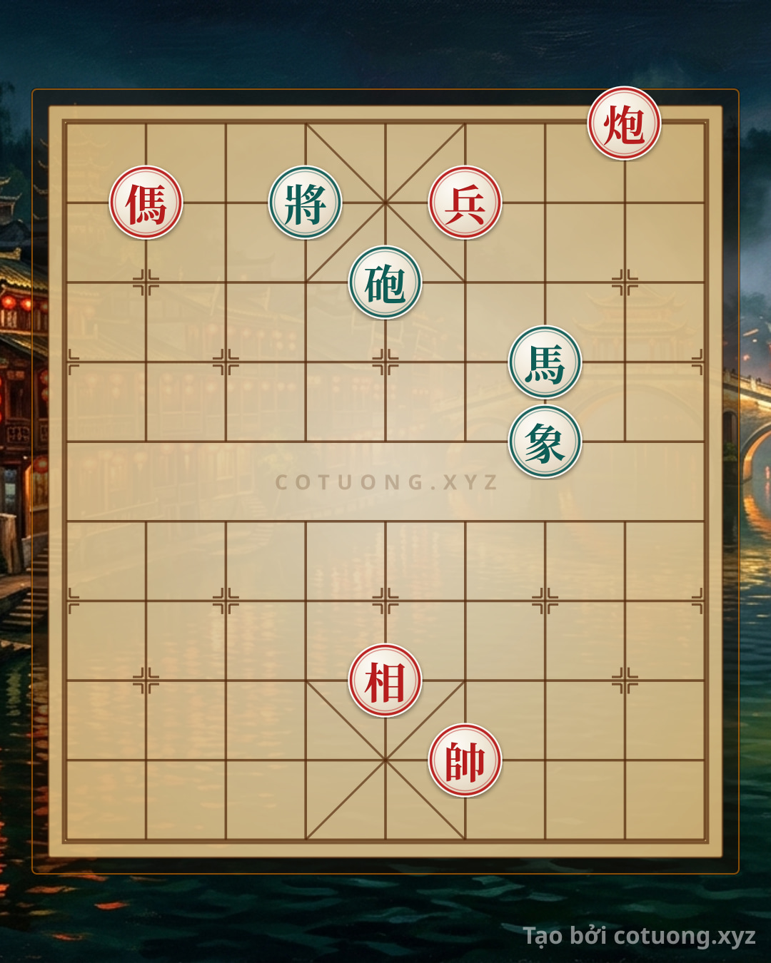 Challenge: Red General: Red Cannon Exposed on Row 10, Extremely Dangerous Strategy for Beginners - Can you solve it?