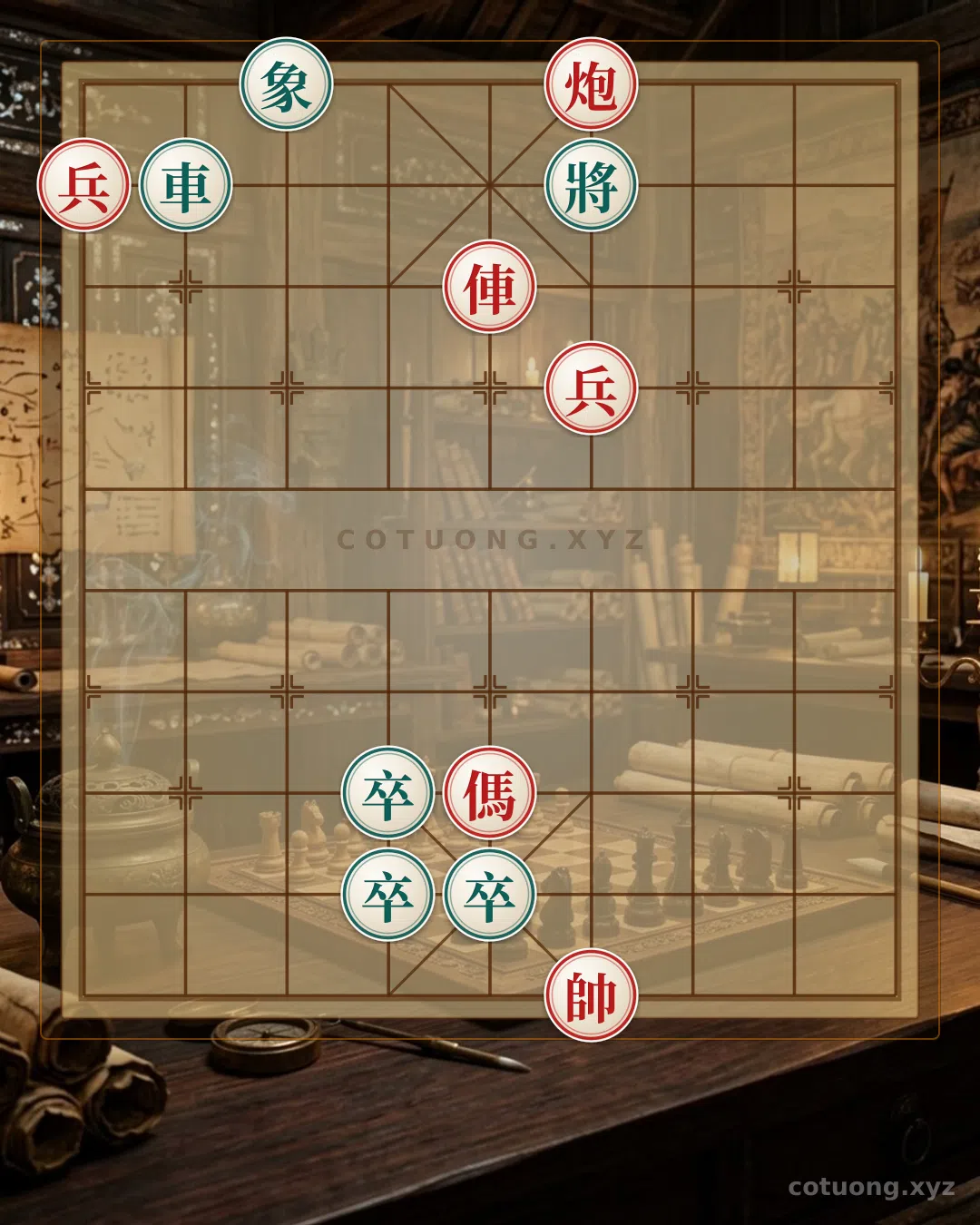 Thế cờ: The 'Black Bishop on File 3' Trap in the 'Red Rook on File 5' Formation - Defensive Tips for Red Players — Cờ Tướng Online