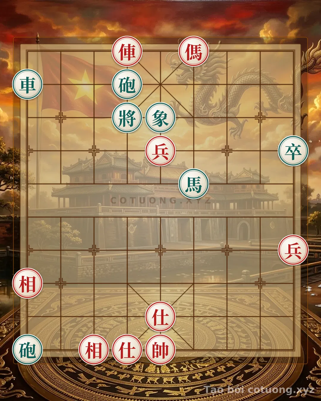 Thế cờ: Red Rook on File 6, Rank 10: The Survival Strategy of the Chess Piece — Cờ Tướng Online