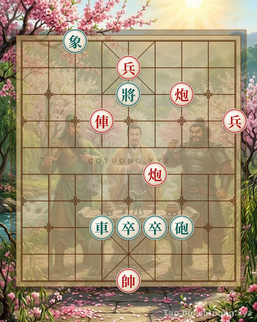 Thế cờ: Đánh bại Đen trong thế trận Xe-Pháo-2Chốt: Chiến thuật Đỏ áp dụng song pháo — Cờ Tướng Online
