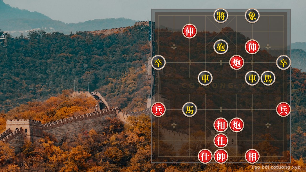Thế cờ: Xiangqi (Chinese Chess): When 2 Rooks and 2 Cannons Clash Head-On in a Black Sky Net - The Unstoppable Tactical Mastery — Cờ Tướng Online