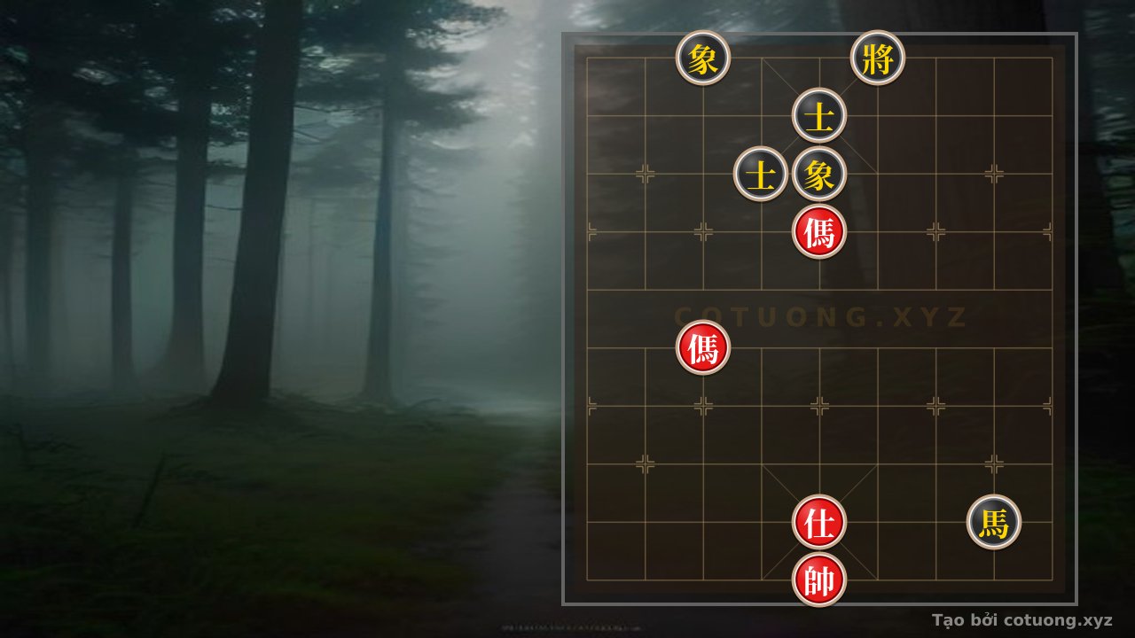 Thế cờ: Xiangqi: Strategic Checkmate with Double Horse Attack — Cờ Tướng Online
