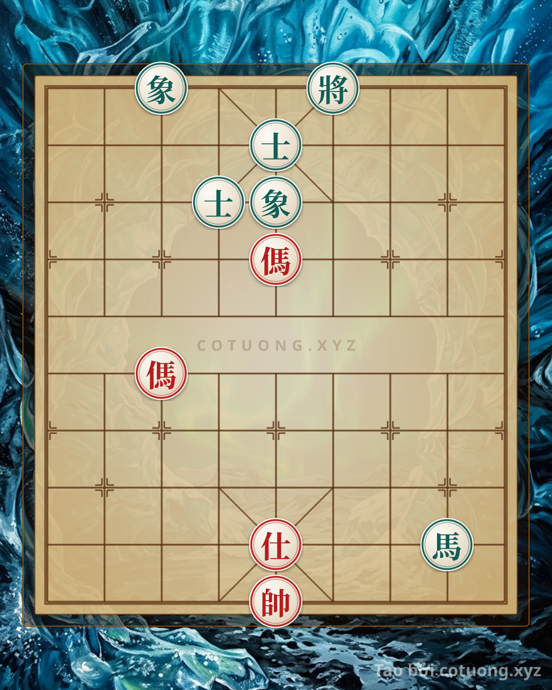 Challenge: Xiangqi: Strategic Checkmate with Double Horse Attack - Can you solve it?