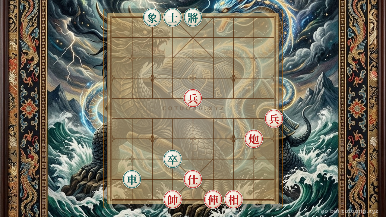 Thế cờ: Xiangqi: The Red Army Wins with a Rook Thrust — Cờ Tướng Online