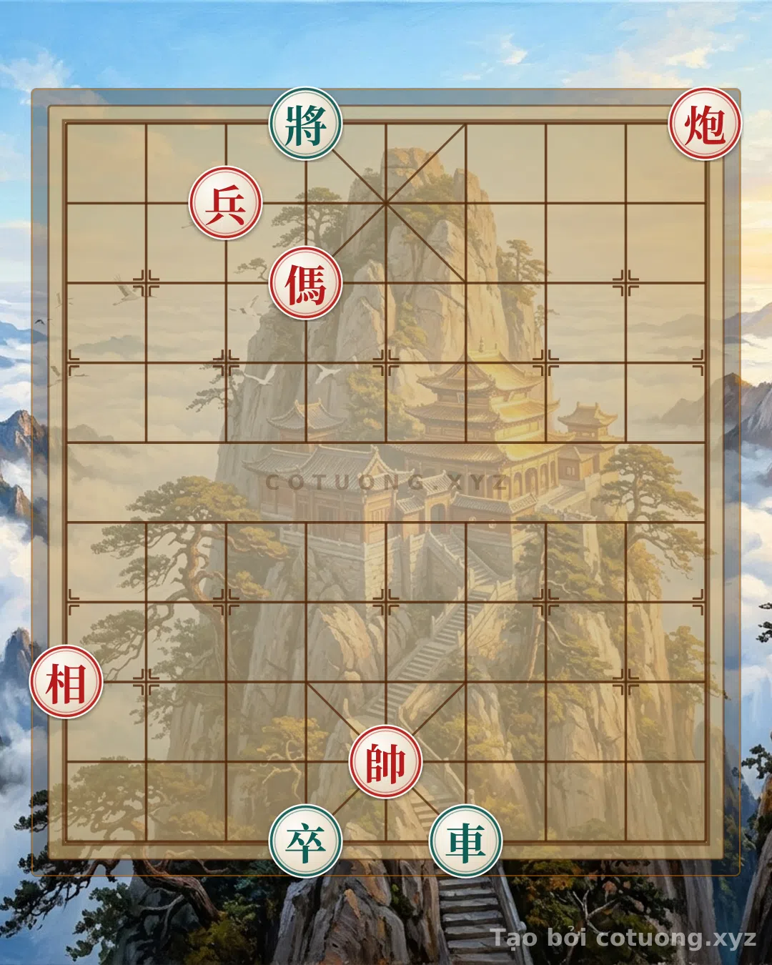 Thế cờ: Basic Xiangqi Tactics: Empty Cannon and Horse Trap — Cờ Tướng Online