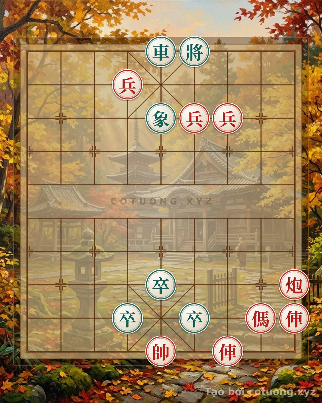 Thế cờ: The Secret of the Red Chariot's Piercing Strike: How to Checkmate the Black General in One Historic Move — Cờ Tướng Online