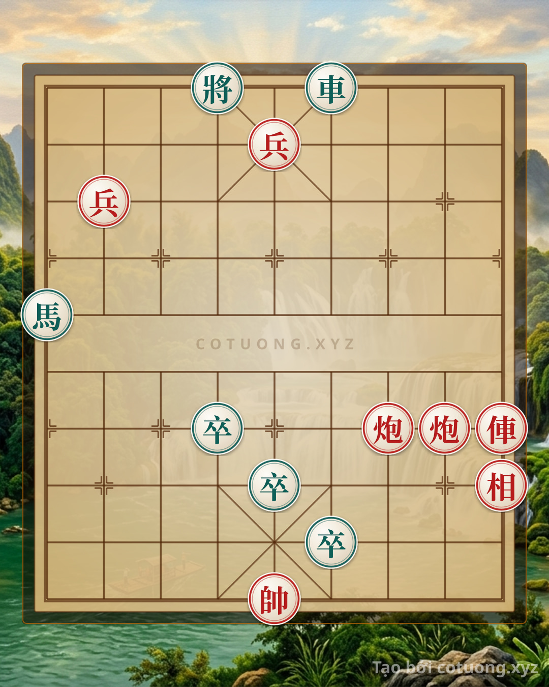 Challenge: Xiangqi (Chinese Chess): Black Chariot's Siege, Red Cannon's Counterattack - Lessons from a Historic Battle - Can you solve it?
