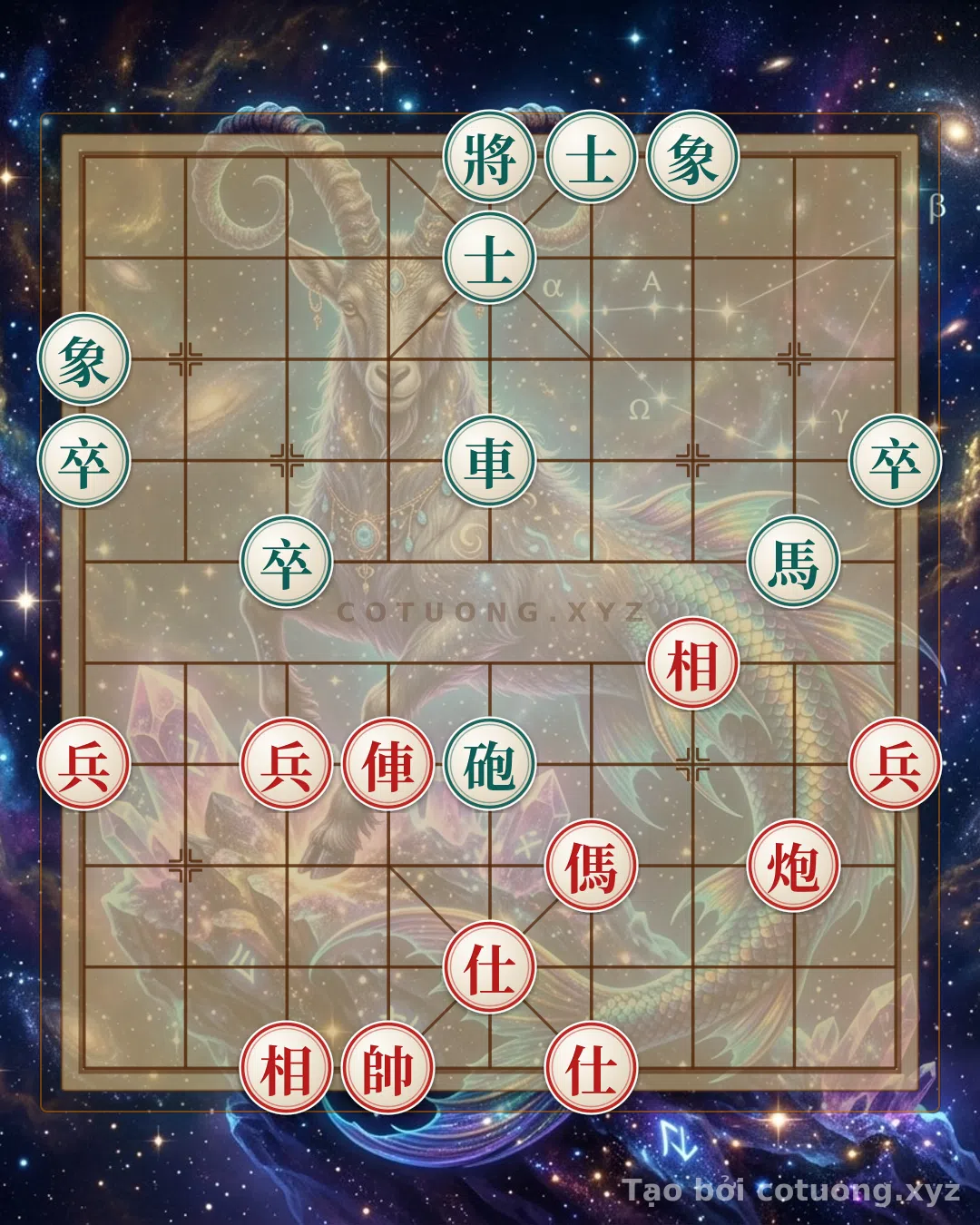 Thế cờ: The 'Black Rook on File 5' Formation - The Secret to Breaking the Red Double Horse in Chinese Chess — Cờ Tướng Online