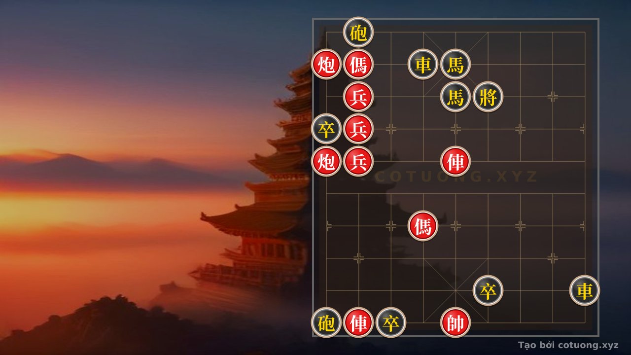 Thế cờ: Classic Checkmate: The God Killer Trap in Double Rook vs. Double Cannon - When Red Moves First, Can Black Escape? — Cờ Tướng Online