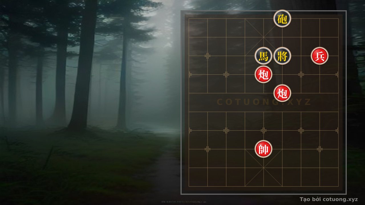 Thế cờ: Xiangqi Puzzle: Should Black Cannon at 6-10 Retreat or Advance? — Cờ Tướng Online