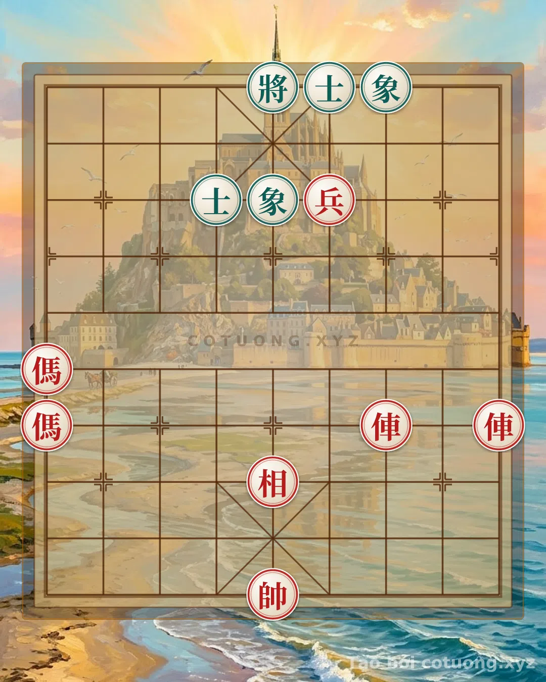 Thử Thách: Cờ Thế Đỏ: 'Song Mã Giao Chân' - Bí Kíp Phá Vây Đen Trong 3 Nước - Bạn có thể giải được?