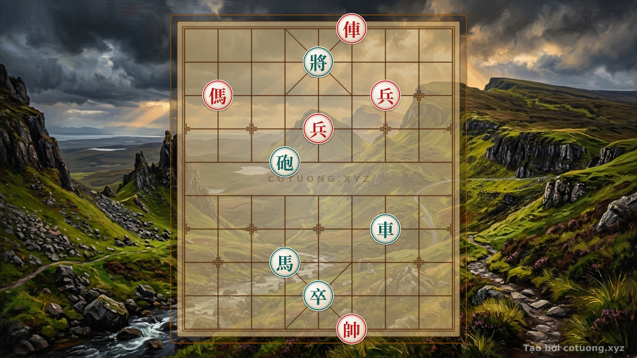 Thế cờ: A Brilliant Counterattack from a Defensive Position: Red General's Solution to the Black Cannon's Threat with the 'Horse and Rook Coordination' Strategy — Cờ Tướng Online