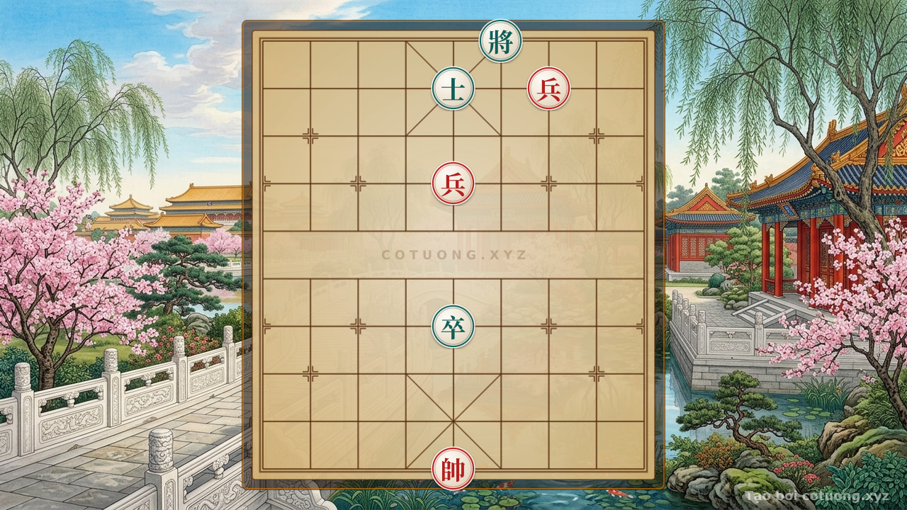Thế cờ: The Red Pawn Trap: A Warning for the Black Player in the 'Exposed Black General' Formation — Cờ Tướng Online