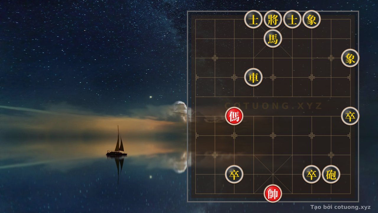 Thế cờ: Decoding the Super Difficult Xiangqi Formation: Red Must Break the Double Horse Blockade with Only One Piece — Cờ Tướng Online