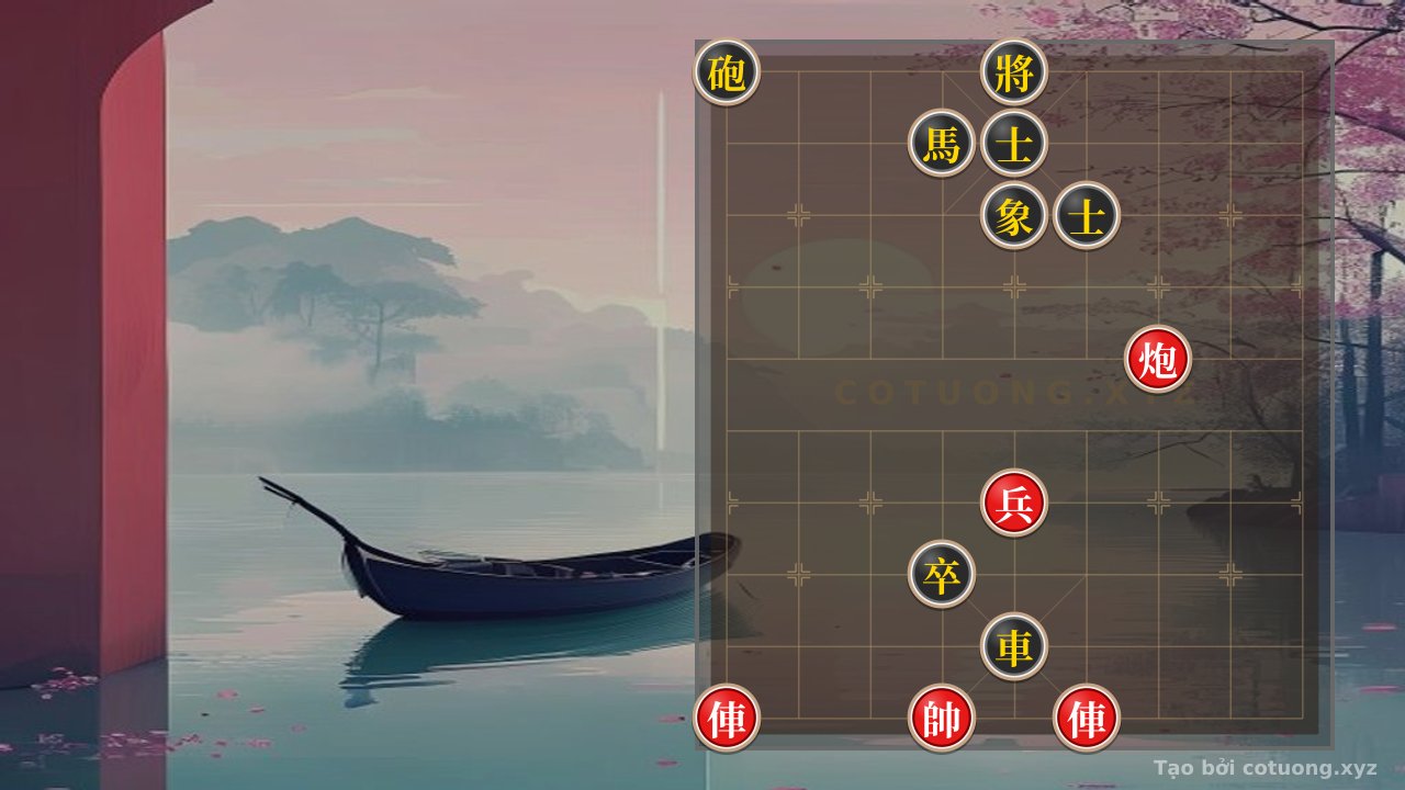 Thế cờ: The 'Red Chariot Attacks the Black General' Formation - A Clash of Art and Strategy — Cờ Tướng Online