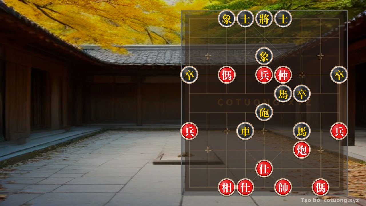 Thế cờ: Red General's First Move: The Xich Bi Strategy in the Eye of the Board — Cờ Tướng Online